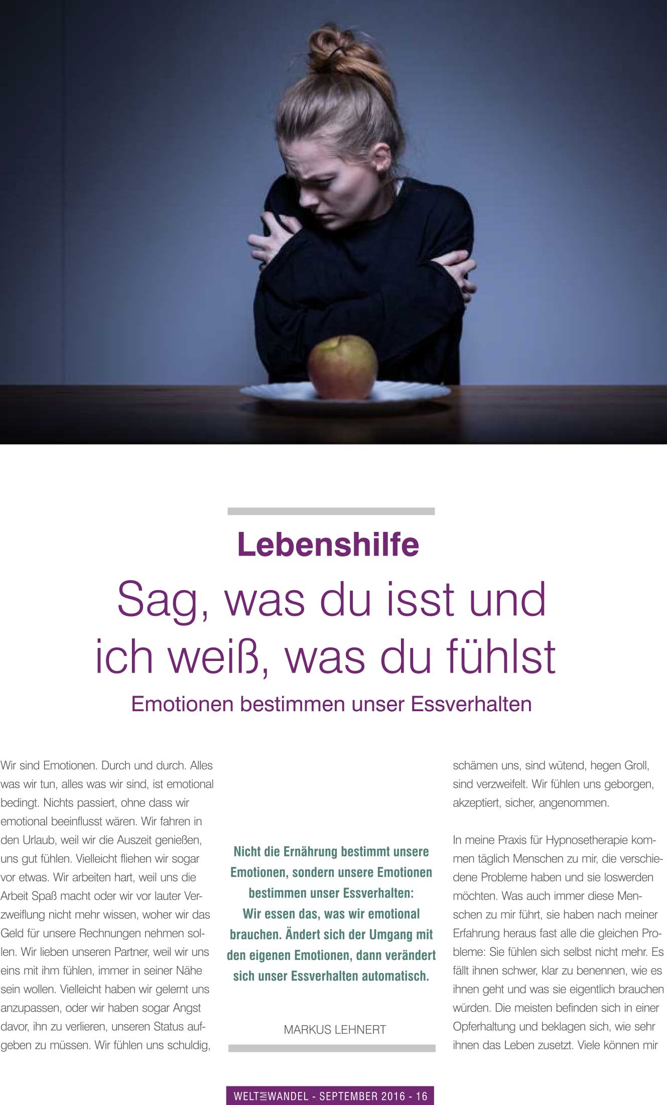 Emotionen bestimmen unser Essverhalten